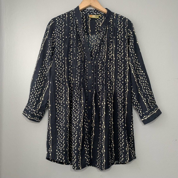 Navy Blue Polka Dot Women's Tunic - Picture 1 of 6